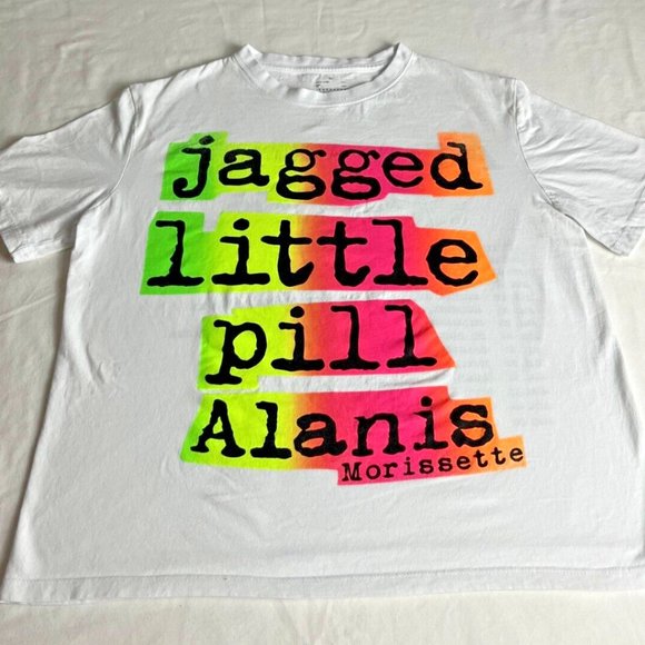 Alanis Morissette Tour Jagged Little Pill T-Shirt Women's White 25th Anniversary - Picture 1 of 5
